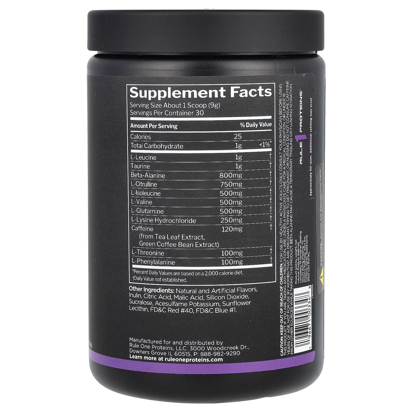 Rule One Proteins, Energized Amino, Grape, 9.52 oz (270 g)