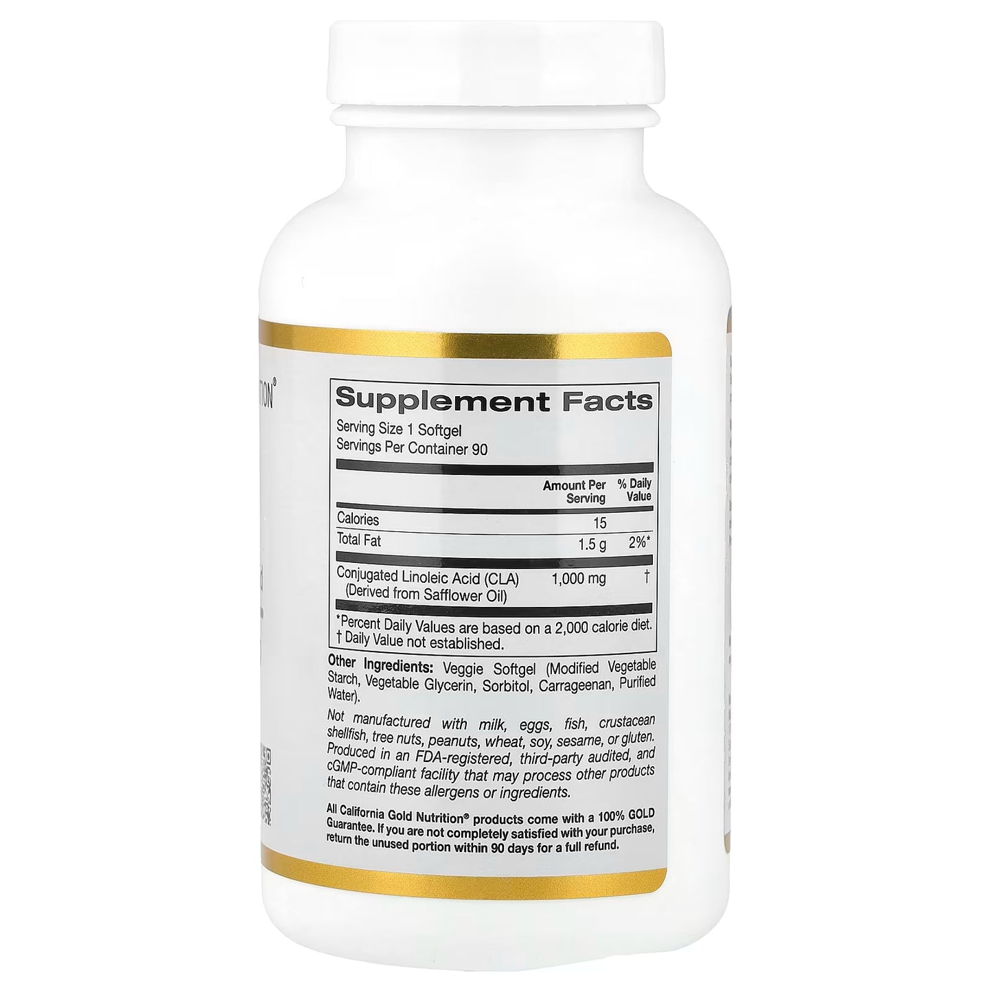 California Gold Nutrition, CLA, Conjugated Linoleic Acid, 1,000 mg, 90 Veggie Softgels