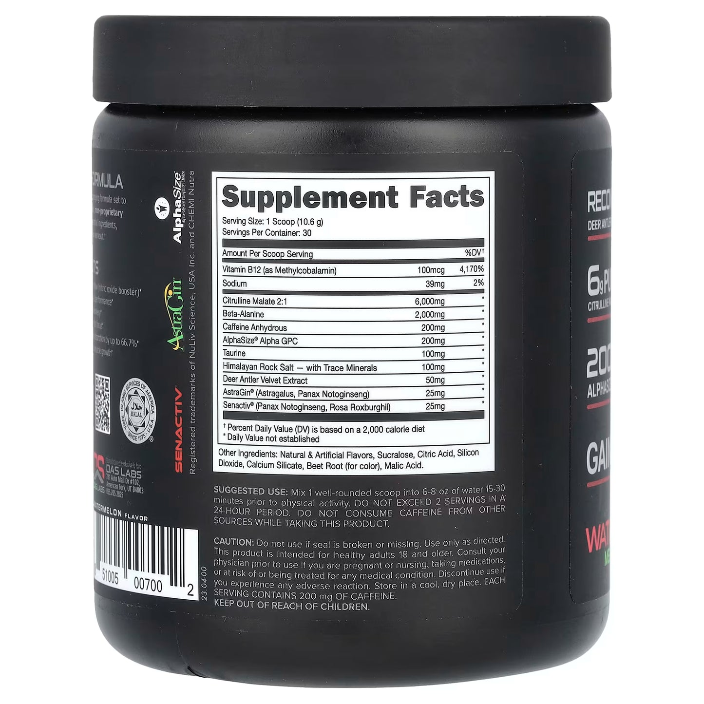 Bucked Up, Pre-Workout, Watermelon, 11.2 oz (318 g)