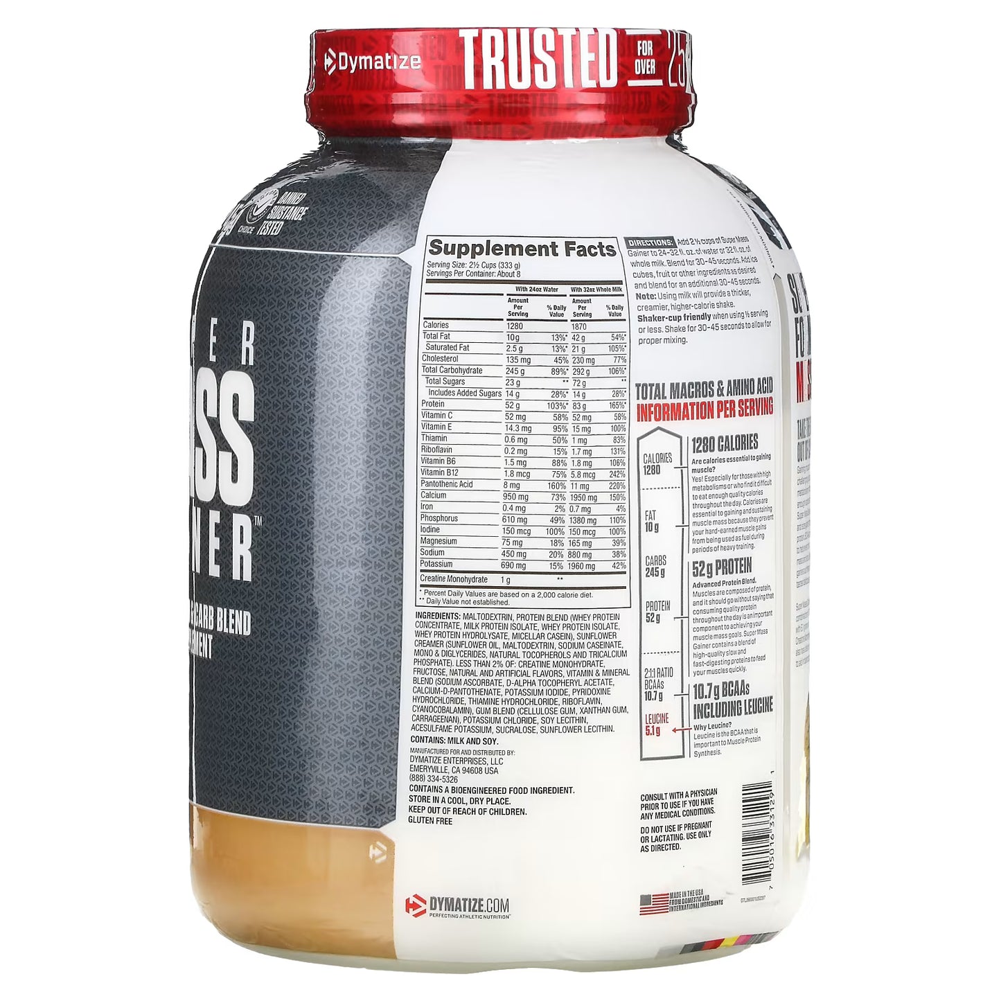 Dymatize, Super Mass Gainer™, Gourmet Vanilla, 6 lbs (2.7 kg)