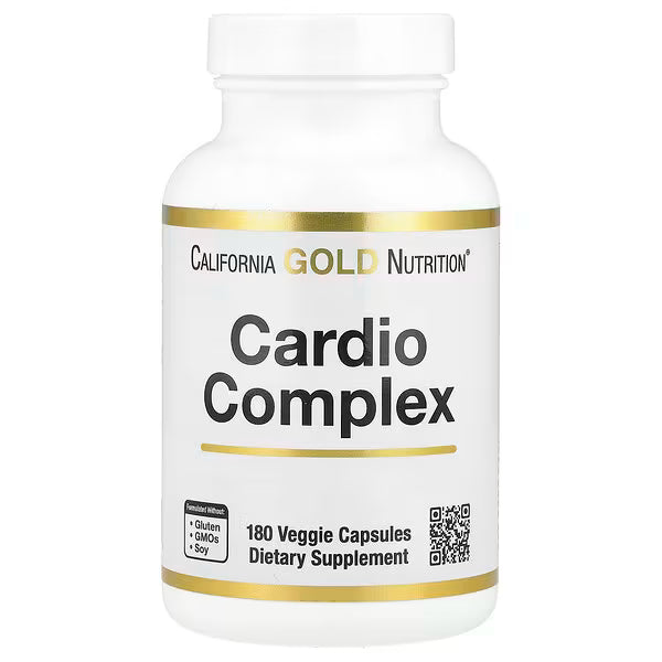 California Gold Nutrition, Cardio Complex with CardioAmino Blend, CardioPhyto Blend and Coenzyme Q10, 180 Veggie Capsules