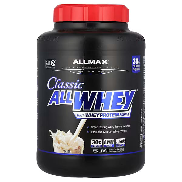 ALLMAX, Classic AllWhey®, 100% Whey Protein, Vanilla, 5 lbs (2.27 kg)