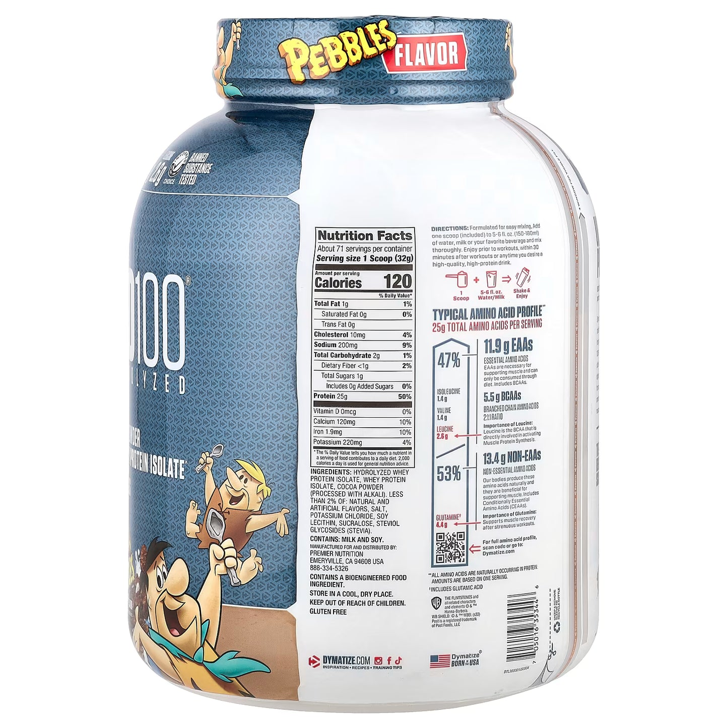 Dymatize, ISO100® Hydrolyzed, 100% Whey Protein Isolate, Cocoa Pebbles, 5 lb (2.3 kg)