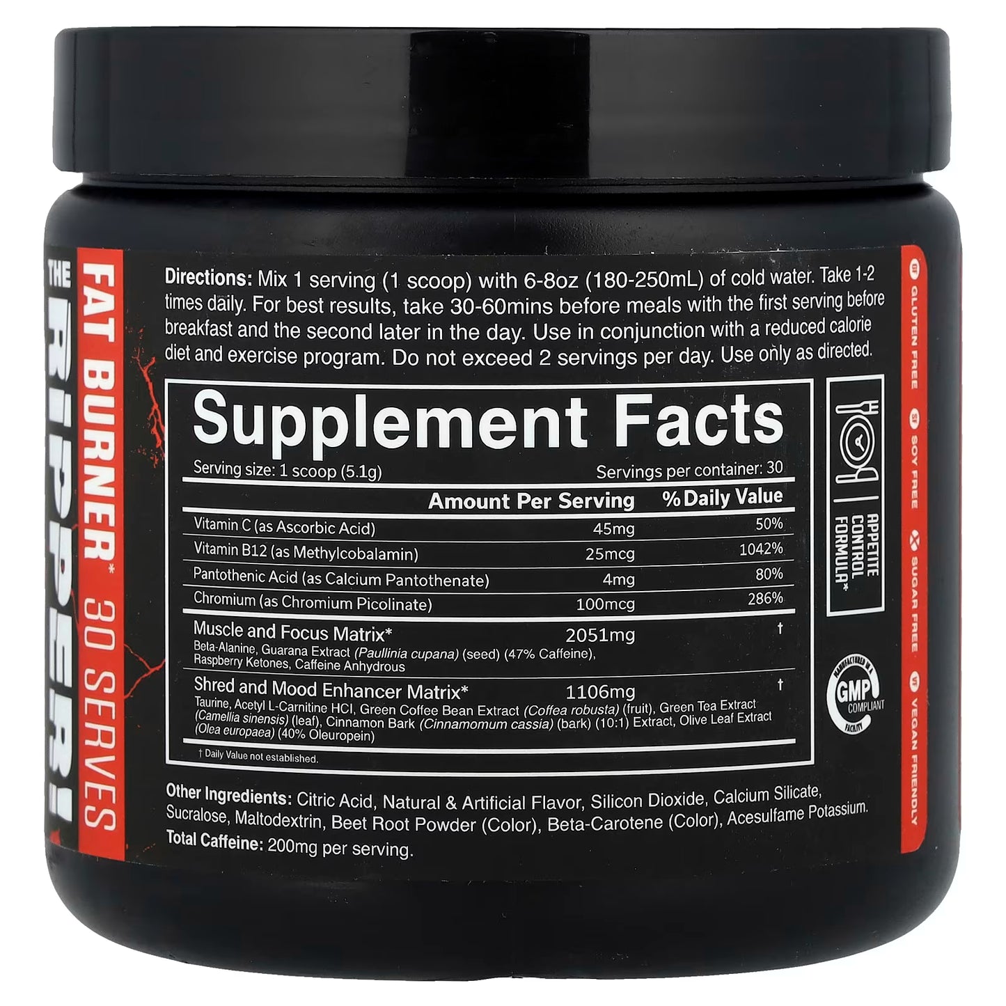 JNX Sports, The Ripper, Fat Burner, Blood Orange, 5.4 oz (153 g)