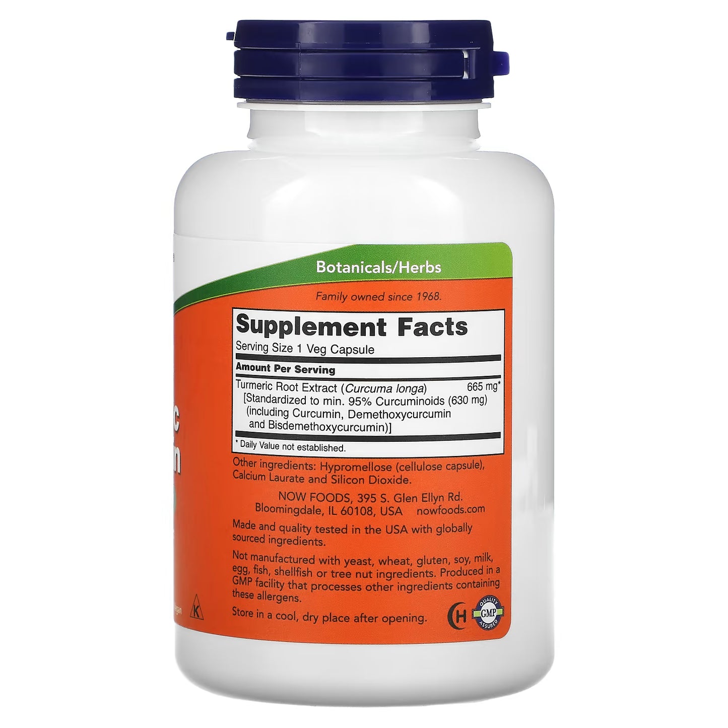 NOW Foods, Turmeric Curcumin, 120 Veg Capsules (665 mg per Capsule)