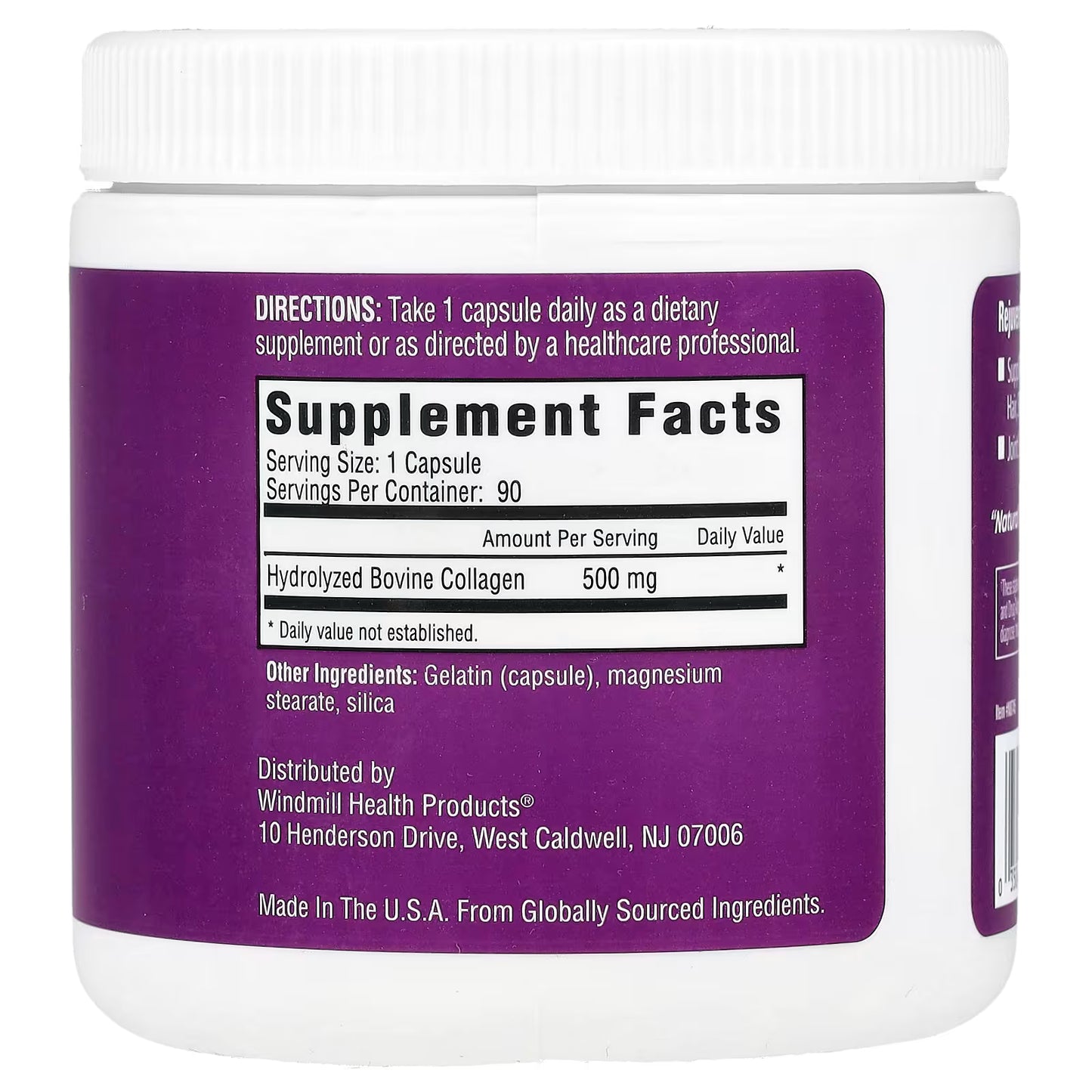 Rejuvicare, Super Collagen, 500 mg, 90 Capsules