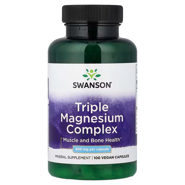 Swanson, Triple Magnesium Complex, 400 mg, 100 Vegan Capsules