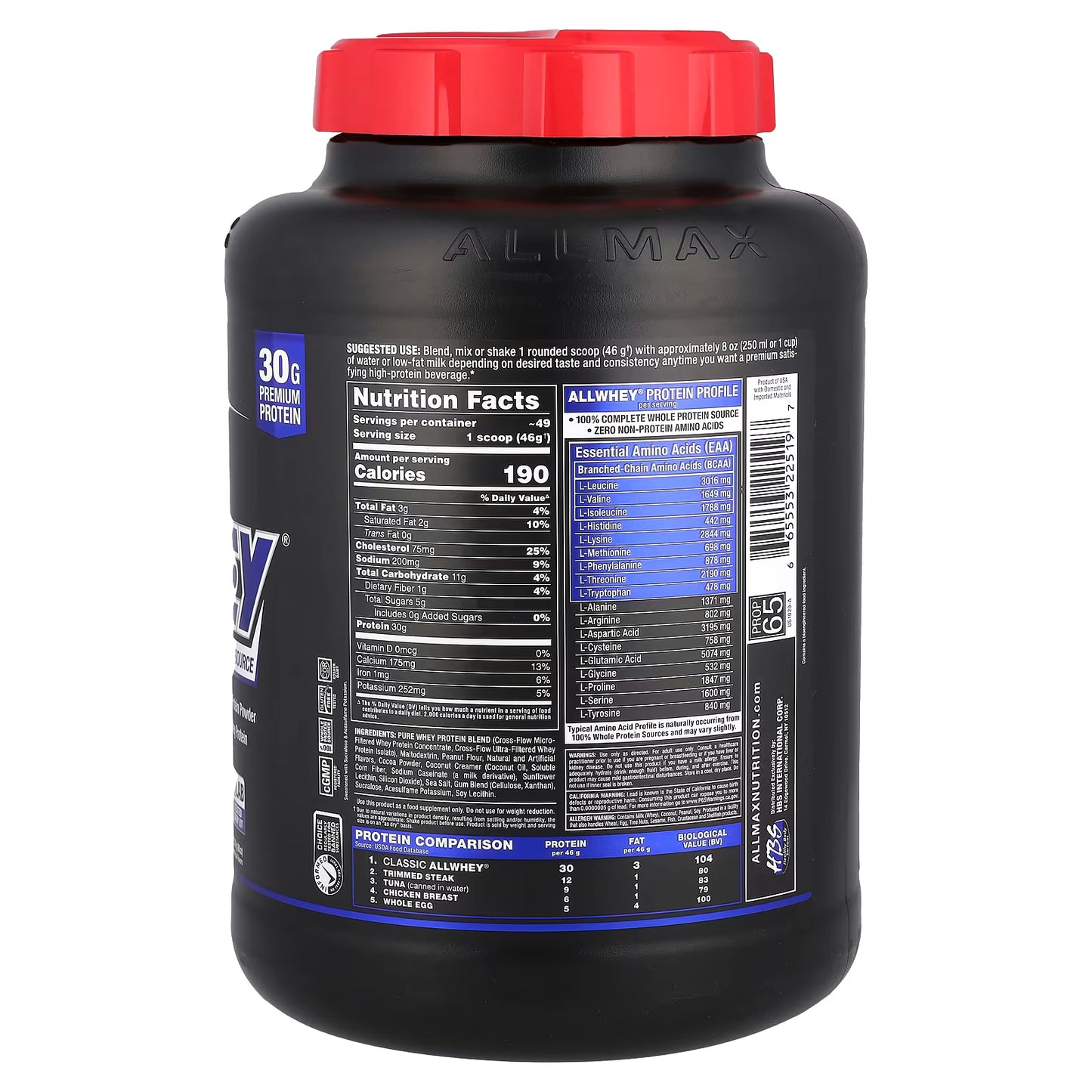 ALLMAX, Classic ALLWHEY®, 100% Whey Protein, Chocolate Peanut Butter, 5 lbs (2.27 kg)