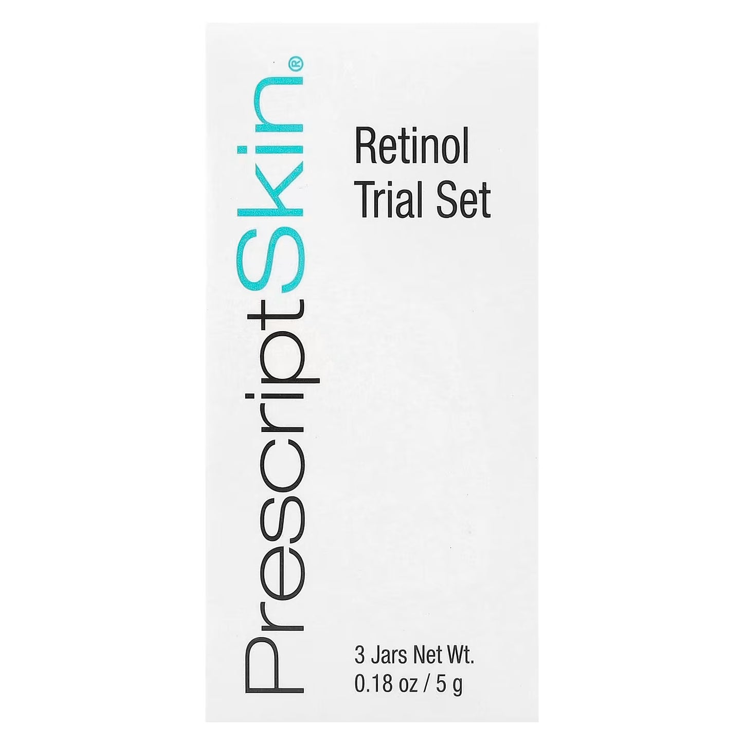 PrescriptSkin, Retinol Trial Set, 3 Professional Strength Anti-Aging Products, 3 Jars, 0.18 oz (5 g) Each