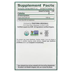 Traditional Medicinals, Organic Lemon Balm, Caffeine Free, 16 Wrapped Tea Bags, 0.85 oz (24 g)