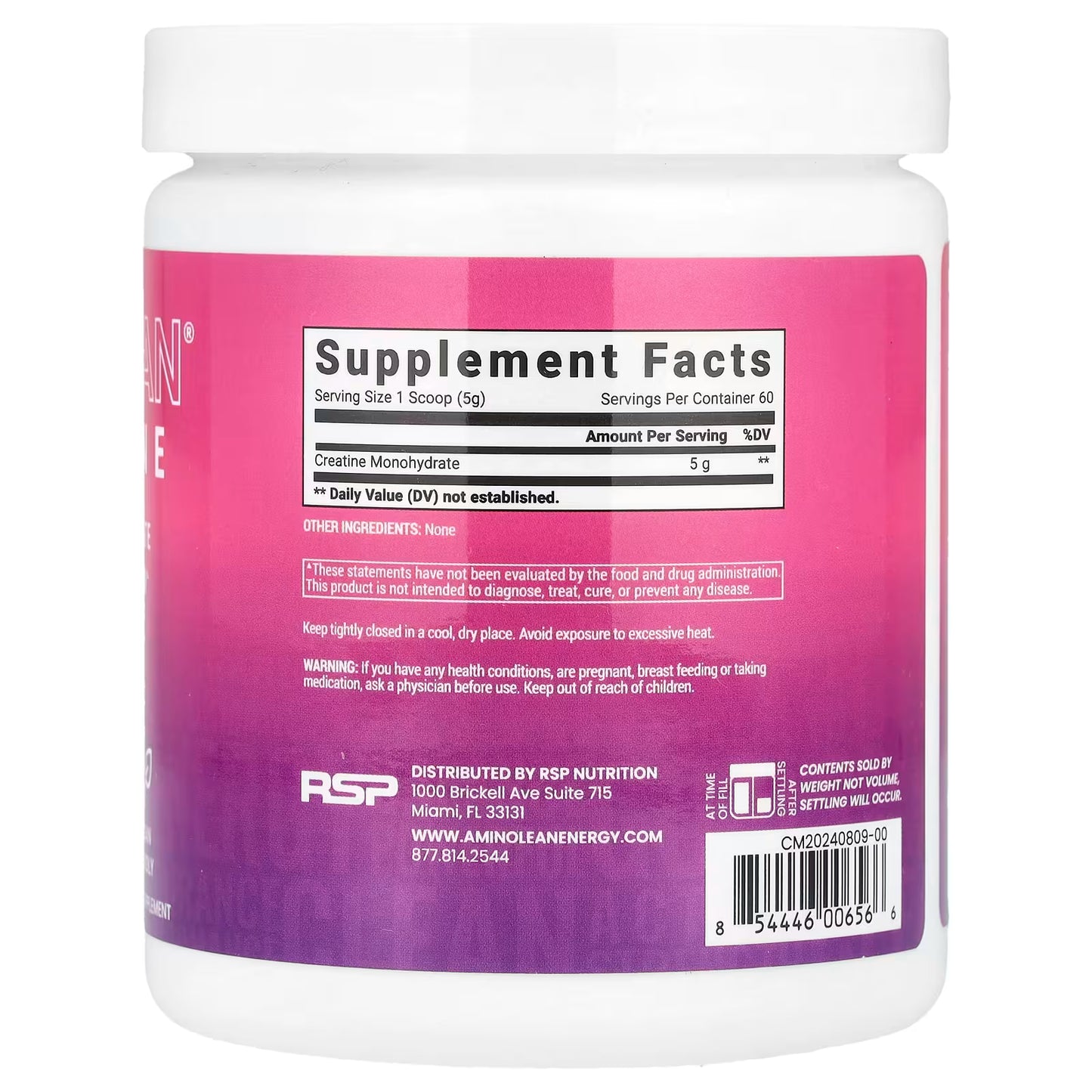 RSP Nutrition, AminoLean® Creatine Monohydrate Powder, 10.6 oz (300 g)