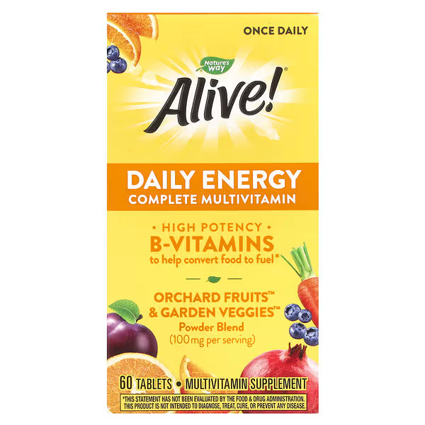 Nature's Way, Alive! Daily Energy, Complete Multivitamin, 60 Tablets