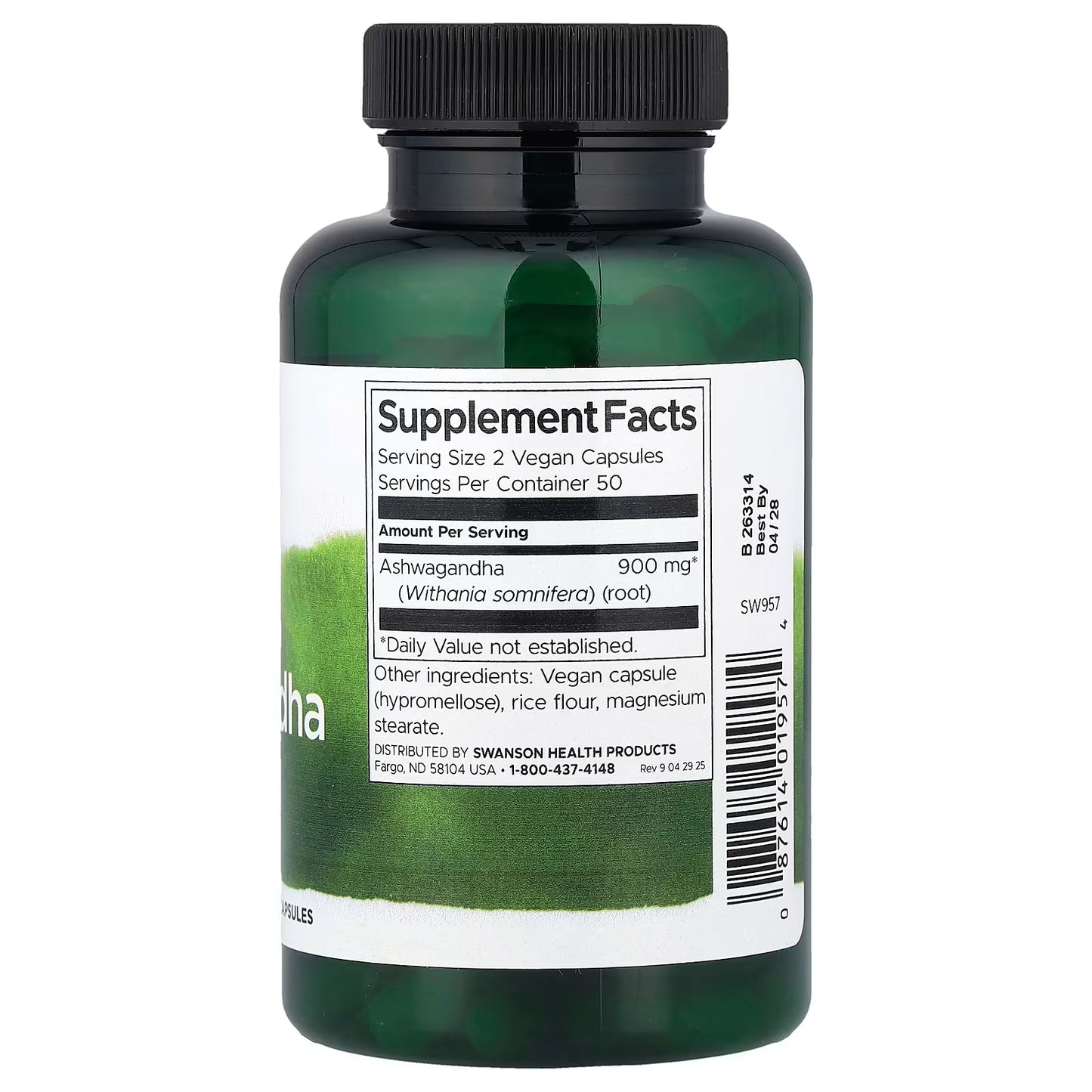Swanson, Full Spectrum® Ashwagandha, 100 Vegan Capsules (450 mg per Capsule)