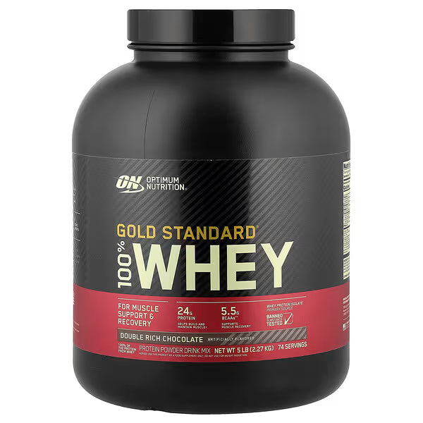 Optimum Nutrition, Gold Standard® 100% Whey, Double Rich Chocolate, 5 lb (2.27 kg)