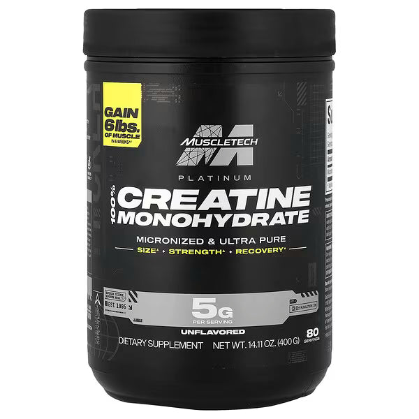 MuscleTech, Platinum 100% Creatine, Unflavored, 14.11 oz (400 g)