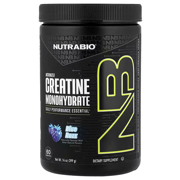NutraBio, Micronized Creatine Burst, Arctic Blast Blue Raspberry, 0.88 lb (399 g)
