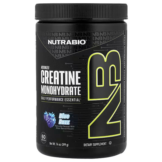 NutraBio, Micronized Creatine Burst, Arctic Blast Blue Raspberry, 0.88 lb (399 g)
