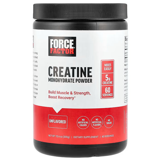 Force Factor, Creatine Monohydrate Powder, Unflavored, 10.6 oz (300 g)