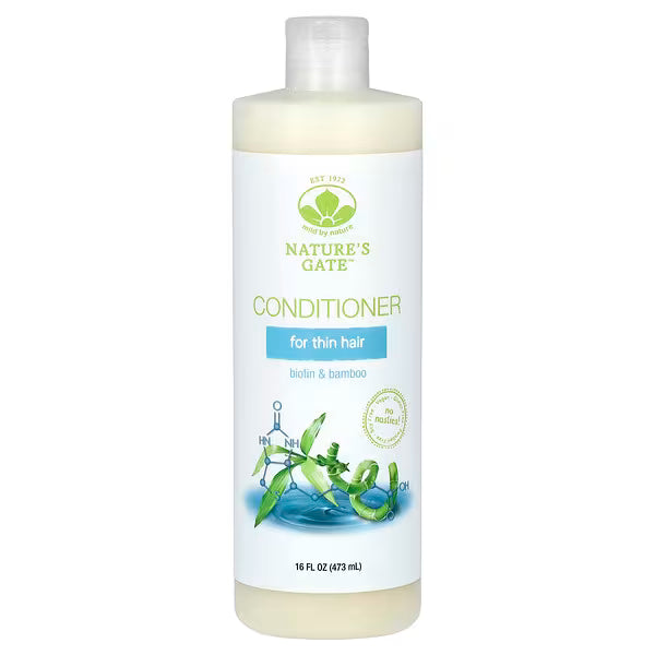 Mild By Nature, (Nature's Gate), Biotin & Bamboo Conditioner for Thin Hair, 16 fl oz (473 ml)