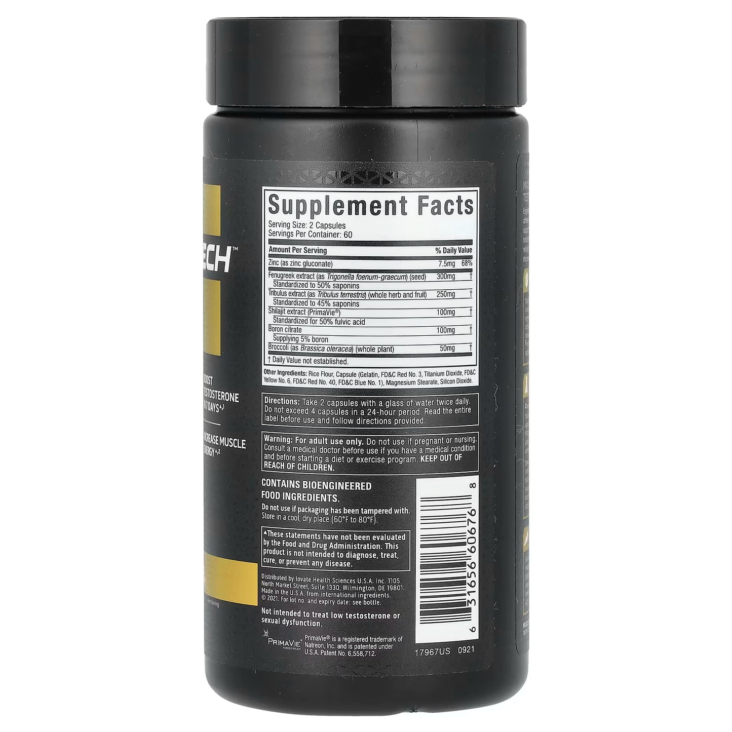 MuscleTech, AlphaTest®, 120 Capsules