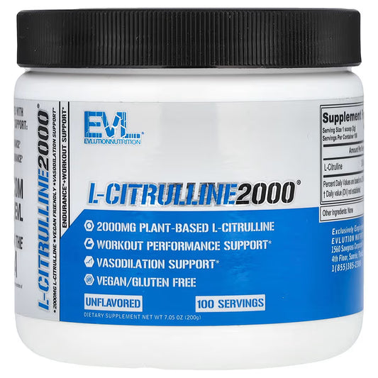 EVLution Nutrition, L-Citrulline 2000, Unflavored, 7.5 oz (200 g)