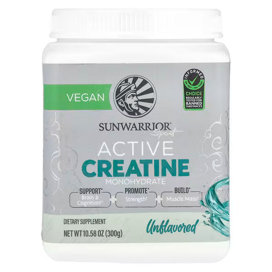 Sunwarrior, Sport, Active Creatine Monohydrate, Unflavored, 10.58 oz (300 g)