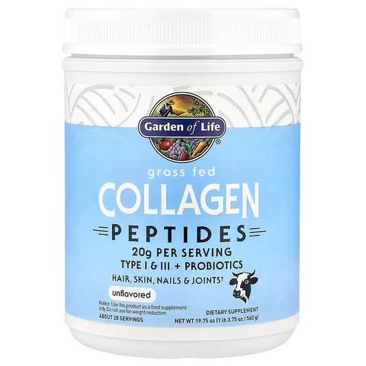 Garden of Life, Grass Fed Collagen Peptides, Unflavored, 19.75 oz (560 g)