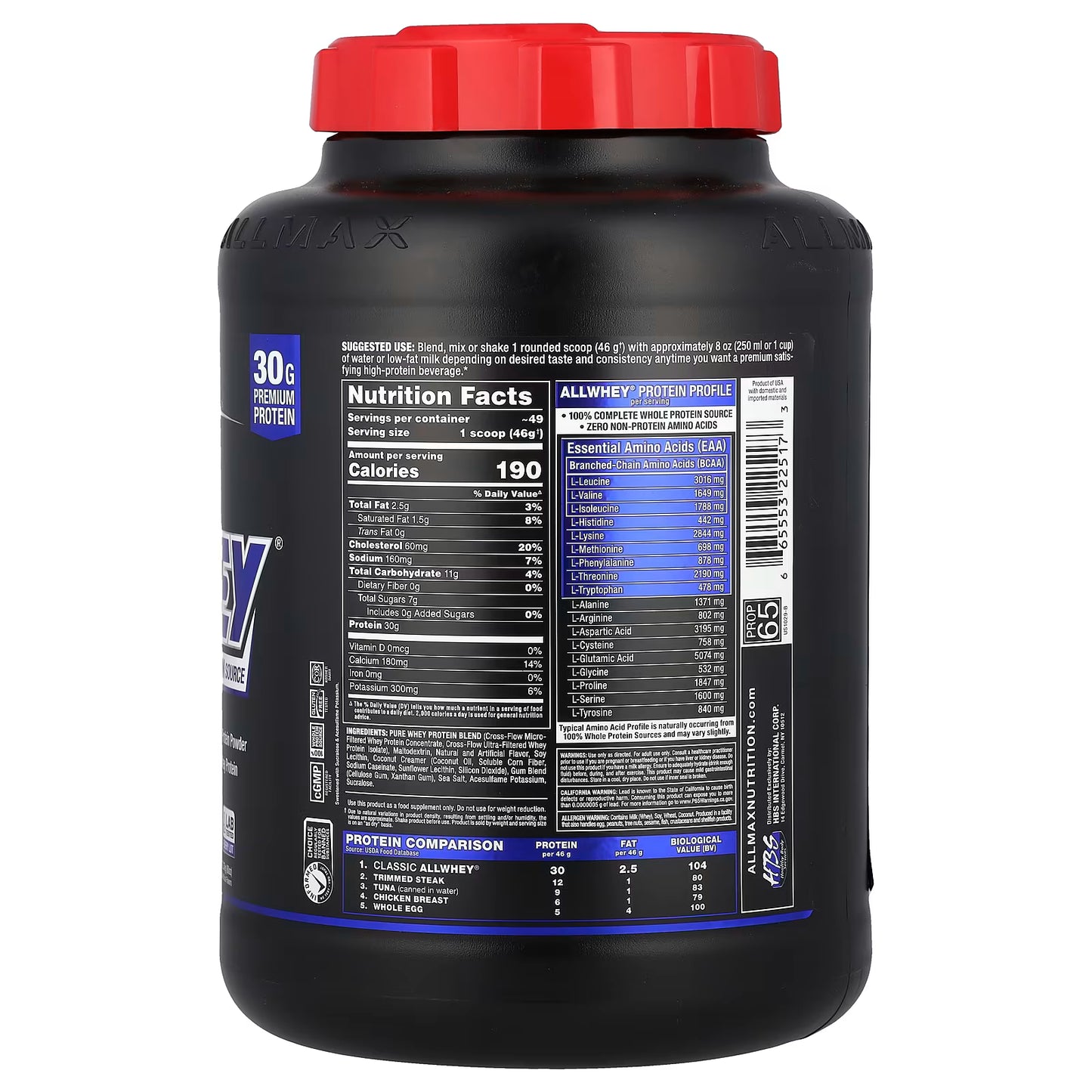 ALLMAX, Classic AllWhey®, 100% Whey Protein, Vanilla, 5 lbs (2.27 kg)