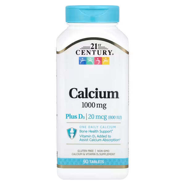21st Century, Calcium Plus D3, 90 Tablets
