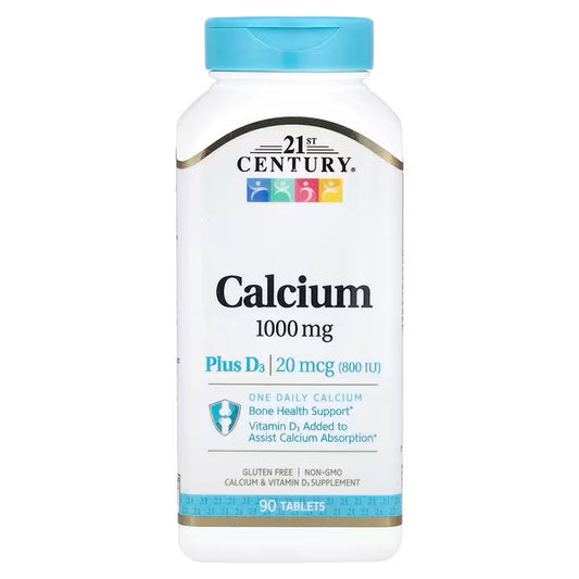 21st Century, Calcium Plus D3, 90 Tablets