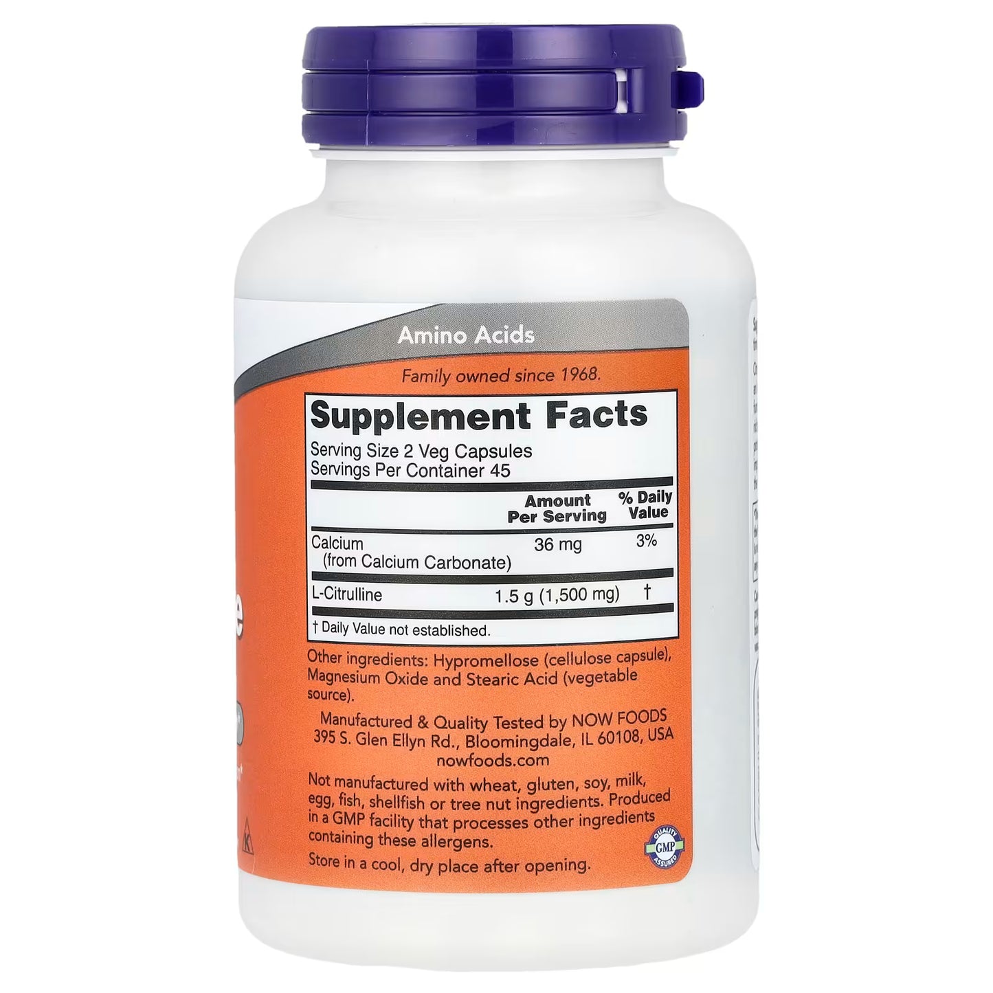 NOW Foods, L-Citrulline, 750 mg, 90 Veg Capsules