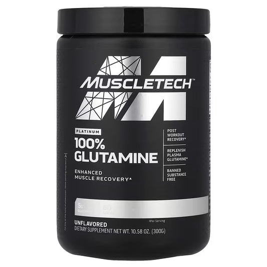MuscleTech, Platinum 100% Glutamine, Unflavored, 10.58 oz (300 g)
