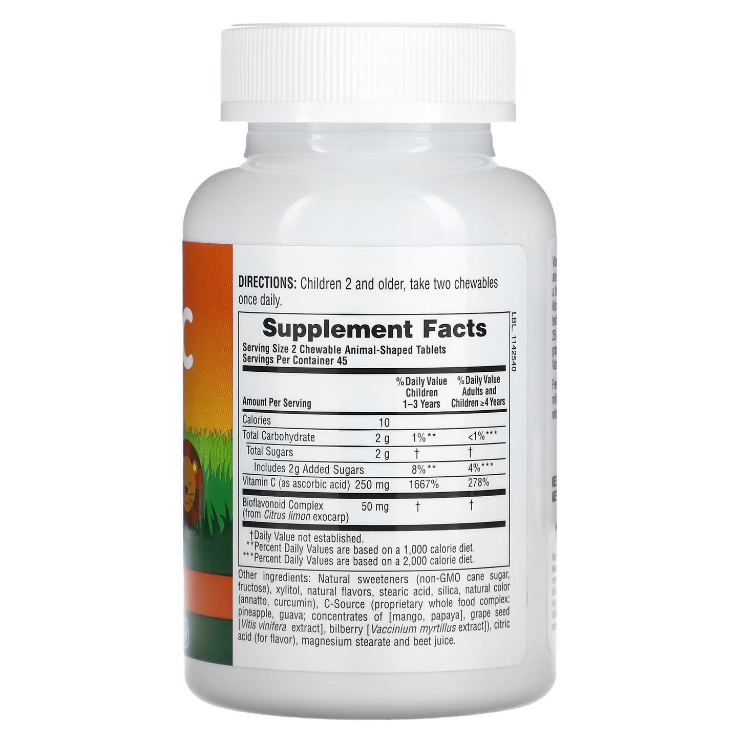 NaturesPlus, Source of Life, Animal Parade, Vitamin C, Orange Juice, 90 Animal-Shaped Tablets