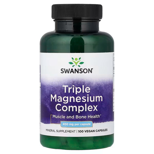 Swanson, Triple Magnesium Complex, 400 mg, 100 Vegan Capsules