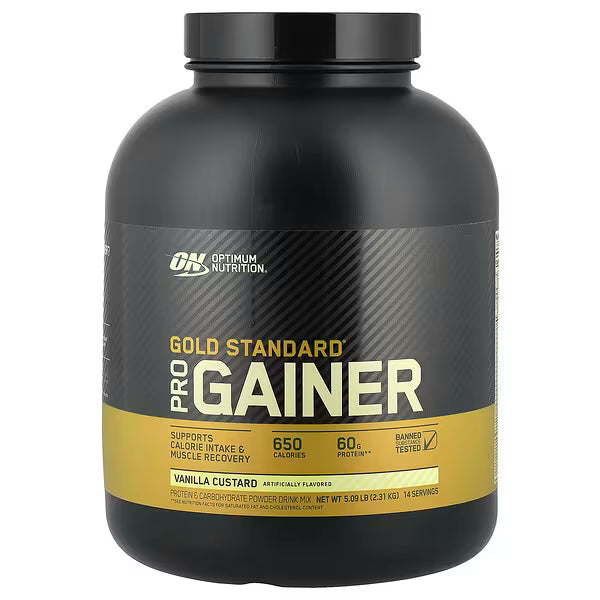 Optimum Nutrition, Gold Standard® Pro Gainer, Vanilla Custard, 5.09 lb (2.31 kg)