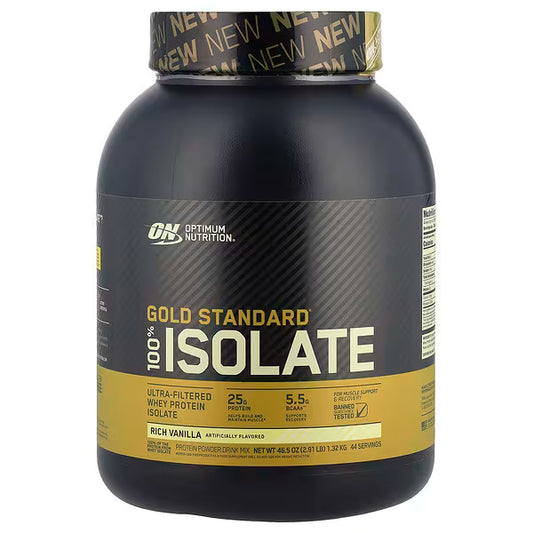 Optimum Nutrition, Gold Standard® 100% Isolate, Rich Vanilla, 46.5 oz (1.32 kg)