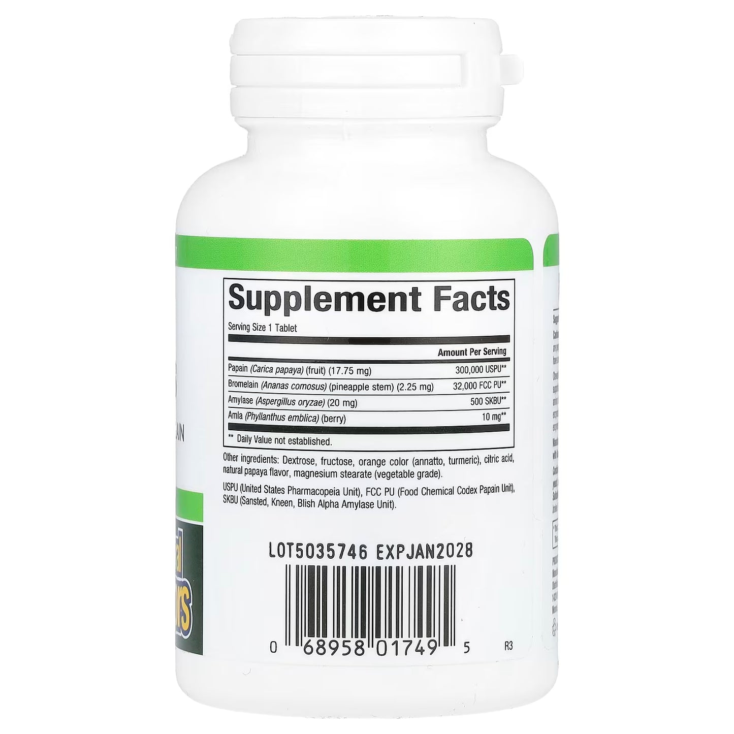 Natural Factors, Papaya Enzymes with Amylase & Bromelain, 120 Chewable Tablets