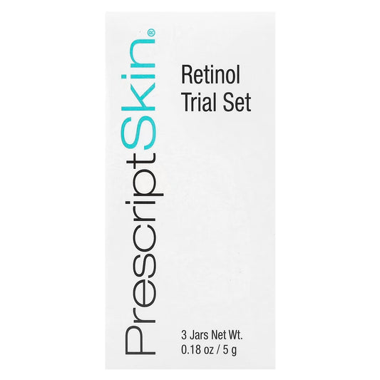 PrescriptSkin, Retinol Trial Set, 3 Professional Strength Anti-Aging Products, 3 Jars, 0.18 oz (5 g) Each