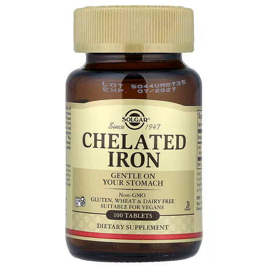 Solgar, Chelated Iron, 100 Tablets (25 mg per Tablet)
