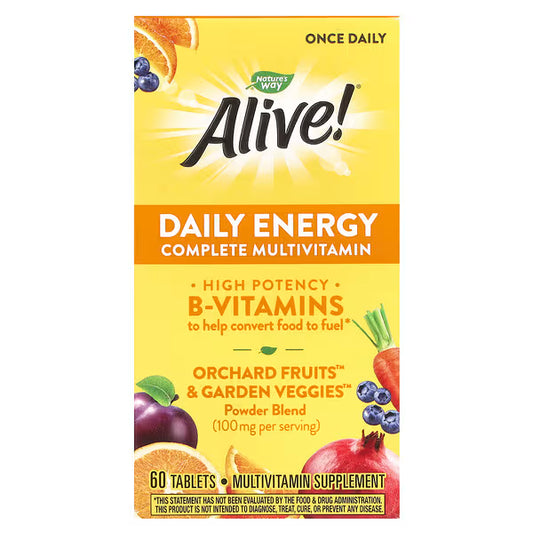 Nature's Way, Alive! Daily Energy, Complete Multivitamin, 60 Tablets