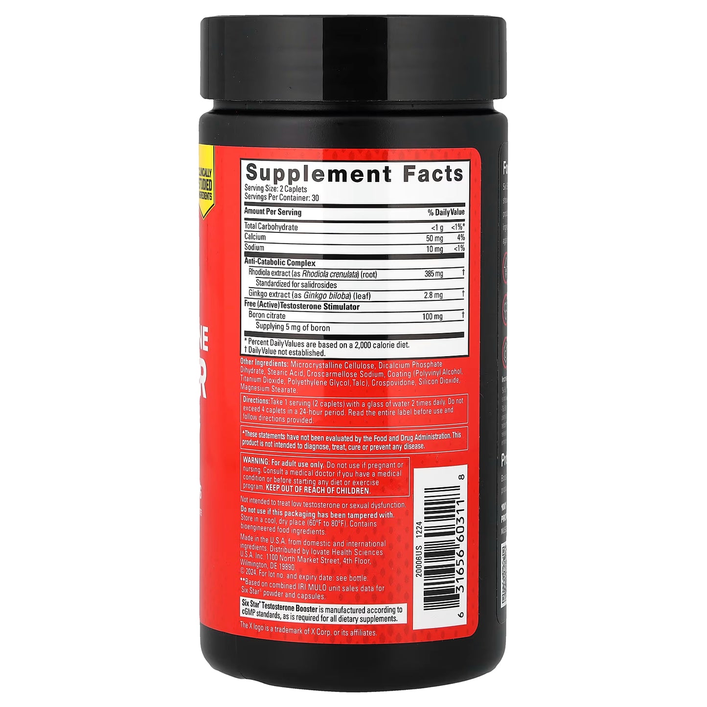 SIXSTAR, Testosterone Booster, 60 Caplets