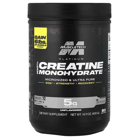 MuscleTech, Platinum 100% Creatine, Unflavored, 14.11 oz (400 g)