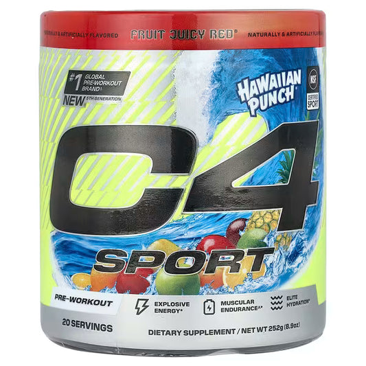 C4 / Cellucor, C4 Sport, Pre-Workout, Hawaiian Punch® Fruit Juicy Red®, 8.9 oz (252 g)