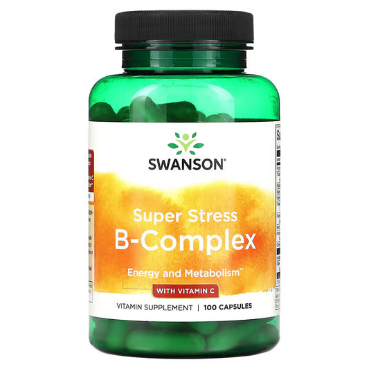 Swanson, Super Stress, B-Complex with Vitamin C, 100 Capsules