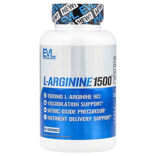 EVLution Nutrition, L-Arginine1500®, 100 Capsules (750 mg per Capsule)